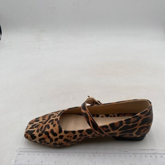 Leopard Print Mary Jane Flats - Picture 2 of 8
